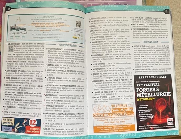 Local monthly journal listing